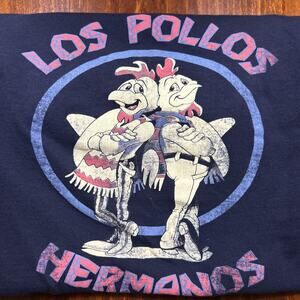 Breaking Bad Los Pollos Hermanos T-Shirt Officially Licensed, Blue, Size Small